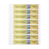 Bande Pour Adresse De Retour Mariage | Fleurs d'aquarelle tropicale (Feuille)