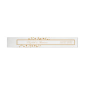 Bande Pour Adresse De Retour Mariage Gold Champagne Bubbles (Individuel)
