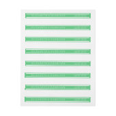 Bande Pour Adresse De Retour Mariage moderne Emerald Green (Feuille)