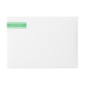 Bande Pour Adresse De Retour Mariage moderne Emerald Green (Devant)