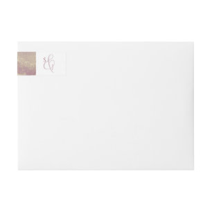 Bande Pour Adresse De Retour Mariage Monogramme Retourner l'adresse Enrouler au