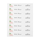 Bande Pour Adresse De Retour Mariage Rose vintage (Feuille)
