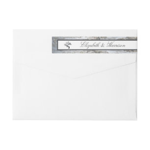 Bande Pour Adresse De Retour Mariage Rustic Silver Birch Tree