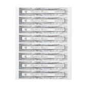 Bande Pour Adresse De Retour Mariage Rustic Silver Birch Tree (Feuille)