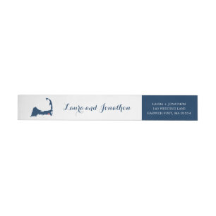 Bande Pour Adresse De Retour Marine Blue and White Harwich Port Cape Cod Mariag