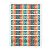 Bande Pour Adresse De Retour Merry and Bright Rainbow Christmas  (Feuille)