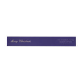 Bande Pour Adresse De Retour Merry Christmas Navy Blue Wrap-Around Label (Individuel)