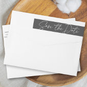Bande Pour Adresse De Retour Modern Chic, Instruction Enregistrer La Date Adres