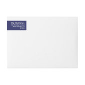 Bande Pour Adresse De Retour Modern Script Blue & White Hanoukka Adresse de ret (Devant)