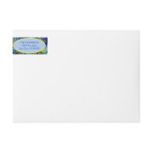 Bande Pour Adresse De Retour Monogramme Or Peacock Feathers Envelopper autour d (Devant)