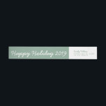 Bande Pour Adresse De Retour Moss Green Christmas Holiday Adresse de la bannièr<br><div class="desc">Moss Green Christmas Holiday Red Banner enrouler le étiquette</div>