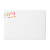 Bande Pour Adresse De Retour Motif de coeur 26 (Devant)