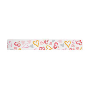 Bande Pour Adresse De Retour Motif de coeur 26