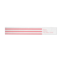 Motif de rayures blanches et roses personnalisées