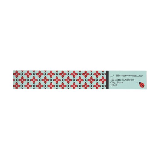 Bande Pour Adresse De Retour Motif Ladybug (Individuel)