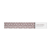 Bande Pour Adresse De Retour Motif Maroon Damask Graduation (Individuel)