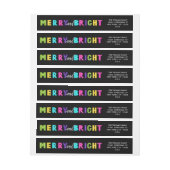 Bande Pour Adresse De Retour Neon Merry et Bright (Feuille)