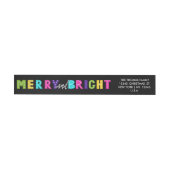 Bande Pour Adresse De Retour Neon Merry et Bright (Individuel)