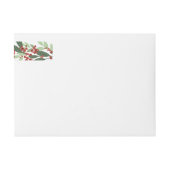 Bande Pour Adresse De Retour Noël d'élégance À feuillage persistant enchantée (Devant)