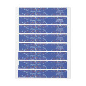 Bande Pour Adresse De Retour Noël naturel vacances à Indigo (Feuille)