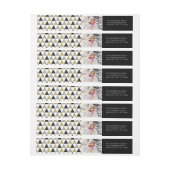 Bande Pour Adresse De Retour Nouvel An Mod Triangles géométriques (Feuille)