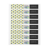 Bande Pour Adresse De Retour Nouvel An Mod Triangles géométriques (Feuille)