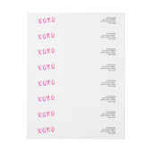 Bande Pour Adresse De Retour ✘ o ✘ o (Feuille)