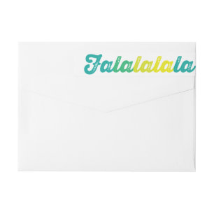 Bande Pour Adresse De Retour Ombre Green Falalalala Bold Script moderne