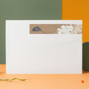 Bande Pour Adresse De Retour Pampas Grass Desert Tropical Coral Enregistrer La 