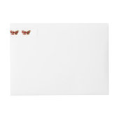 Bande Pour Adresse De Retour Papillon de fleurs rouges aux roses rouges (Devant)