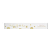 Bande Pour Adresse De Retour Parties scintillant d'or Confetti envelopper autou (Individuel)