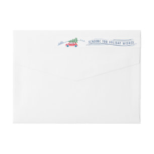 Bande Pour Adresse De Retour Paysages de Noël Adresse de Retour de Vacances Emb