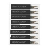 Bande Pour Adresse De Retour Photo élégante (Feuille)