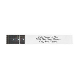 Bande Pour Adresse De Retour Photographie de Fretboard de guitare dessus
