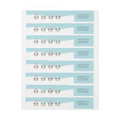 Bande Pour Adresse De Retour Pingouins de Noël mignons (Feuille)