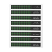 Bande Pour Adresse De Retour Plaid vert | Fêtes (Feuille)