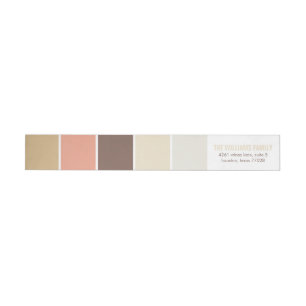 Bande Pour Adresse De Retour Poche et blocs de couleurs modernes Brown