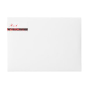 Bande Pour Adresse De Retour Poinsettia Petals Bar Script et Serif