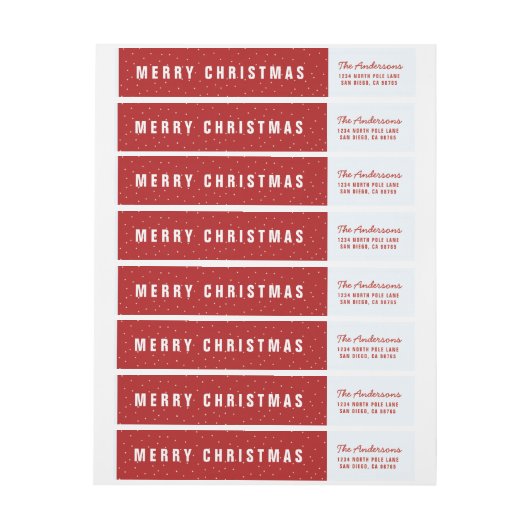 Bande Pour Adresse De Retour pois (Feuille)