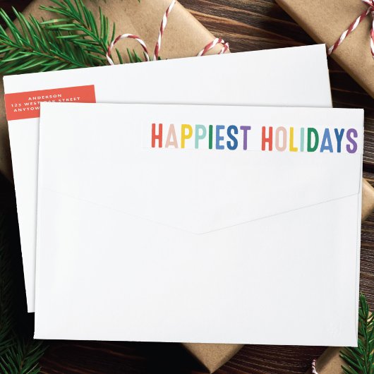 Bande Pour Adresse De Retour Rainbow Pride fêtes heureuses | Adresse de retour