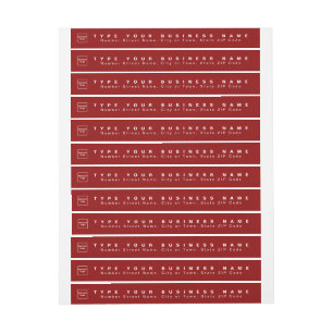 Bande Pour Adresse De Retour Red Business Return Adresse Slim Envelopper autour