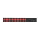Bande Pour Adresse De Retour Red Plaid | Fêtes (Individuel)