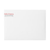 Bande Pour Adresse De Retour Red Plaid Raiders (Devant)