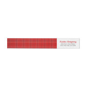Bande Pour Adresse De Retour Red Plaid Raiders (Individuel)