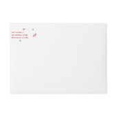 Bande Pour Adresse De Retour Red & White Sparkle Believe Holiday (Devant)