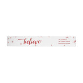 Bande Pour Adresse De Retour Red & White Sparkle Believe Holiday (Individuel)