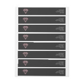 Bande Pour Adresse De Retour Rose Gold (Feuille)