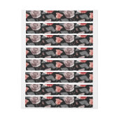 Bande Pour Adresse De Retour Roses aquarelle 15 (Feuille)