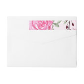 Bande Pour Adresse De Retour Roses aquarelle 24 (Dos)