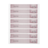 Bande Pour Adresse De Retour Roses roses Mariages Envelopper autour (Feuille)